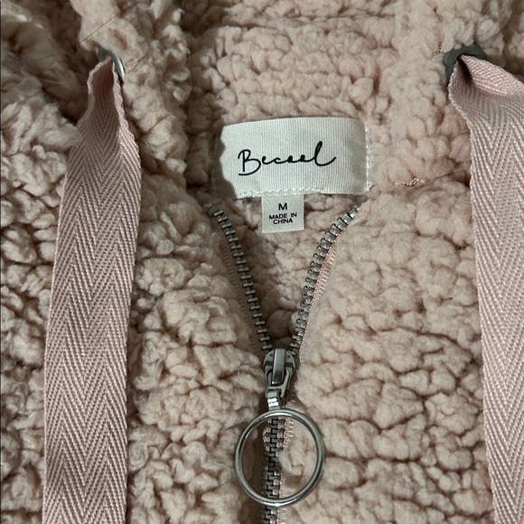 BE COOL Pink Sherpa Zip Vest - Picture 3 of 6